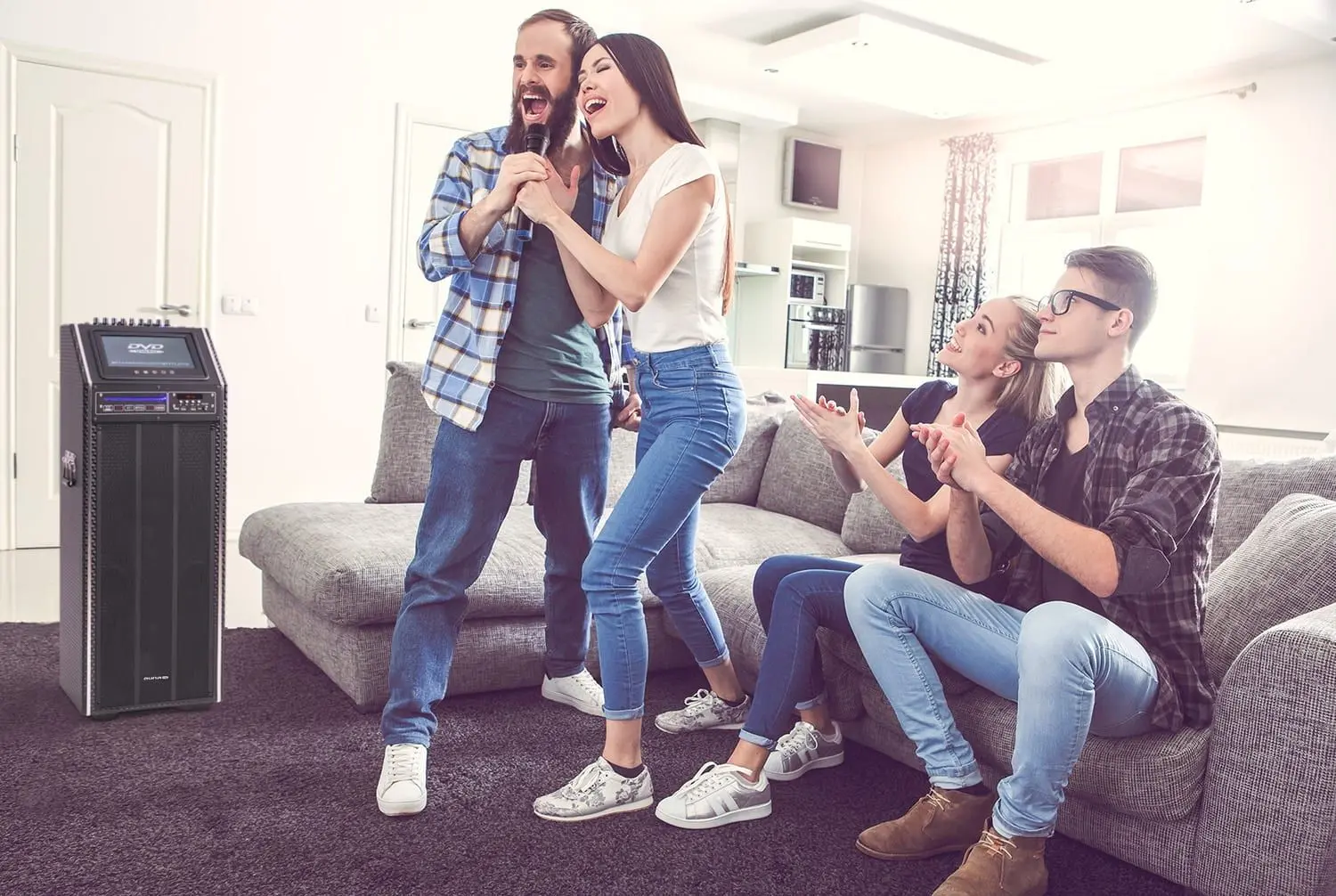 Sistem PA acustic portabil Auna Pro DisGo Box 2100 DVD (Black) - 8