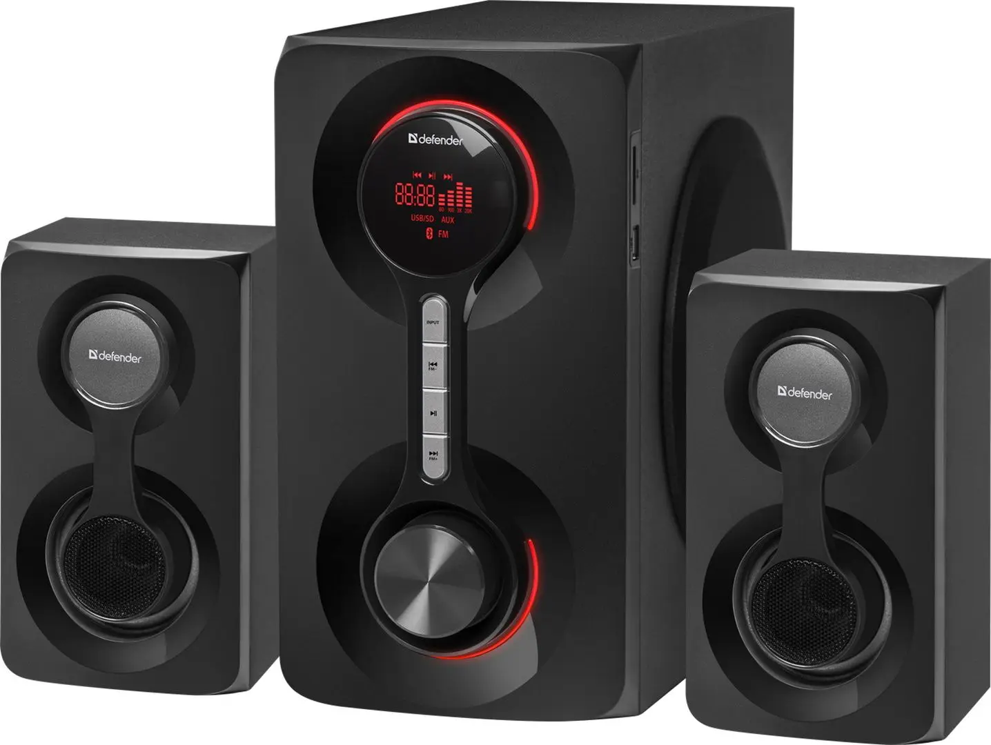Sistem acustic 2.1 Defender Tornado (Black/Red)