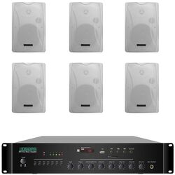 Set amplificator + sistem acustic DSPPA MP212U+DSP8062 (Black/White)