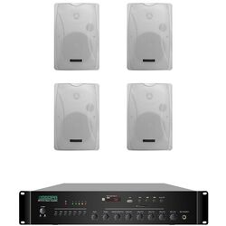 Set amplificator + sistem acustic DSPPA MP212U+DSP8063 (Black/White)