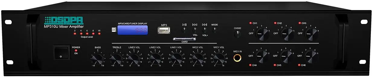 Set amplificator + sistem acustic DSPPA MP310U+DSP8062 (Black/White) - 2