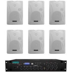 Set amplificator + sistem acustic DSPPA MP310U+DSP8062 (Black/White)