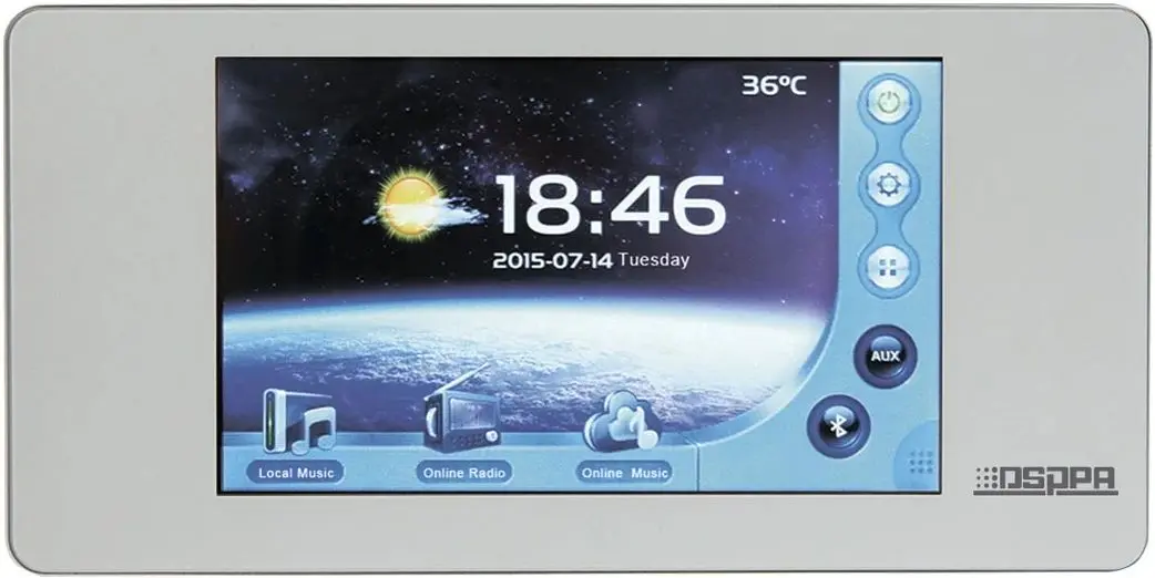 Set amplificator de perete + sistem acustic de tavan DSPPA DM838 + AmbienTone R1 (White) - 2