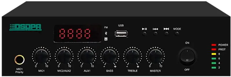 Set amplificator + sistem acustic de tavan DSPPA MP60UB+DSP5011 (Black/White) - 4