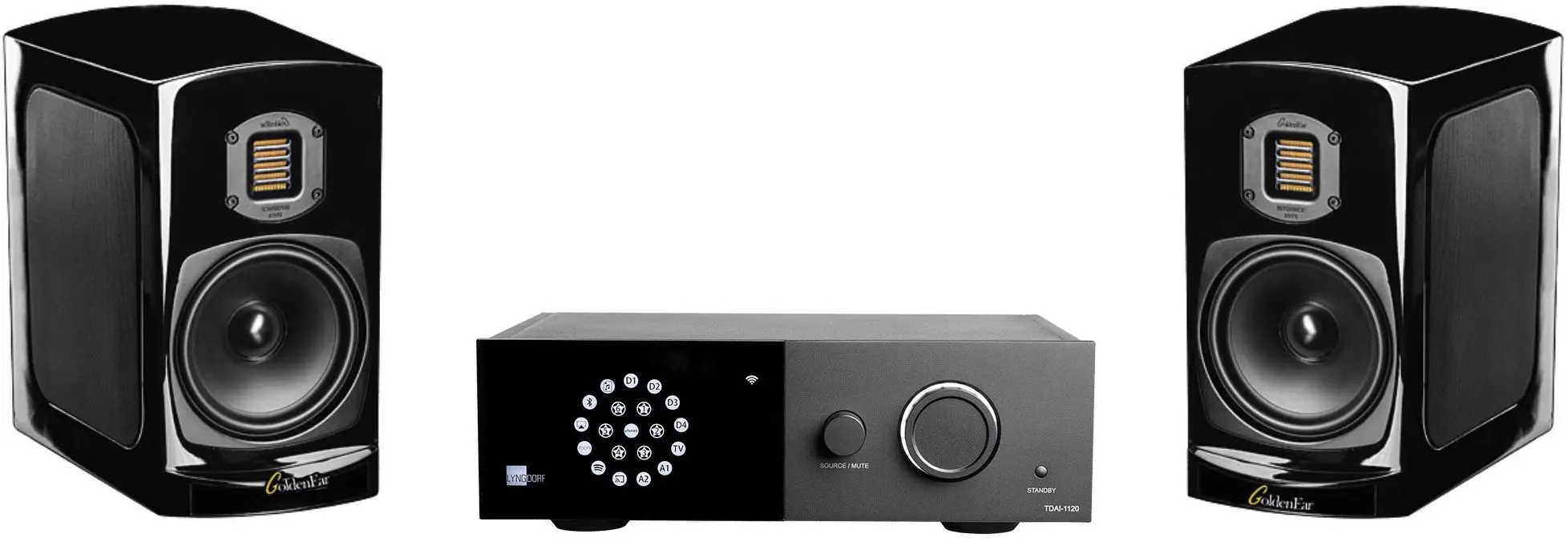 Set difuzor și amplificator Lyngdorf TDAI-1120 + BRX (Black)