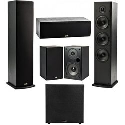 Комплект акустических систем Polk T50+T30+T15+PSW10 (Black)