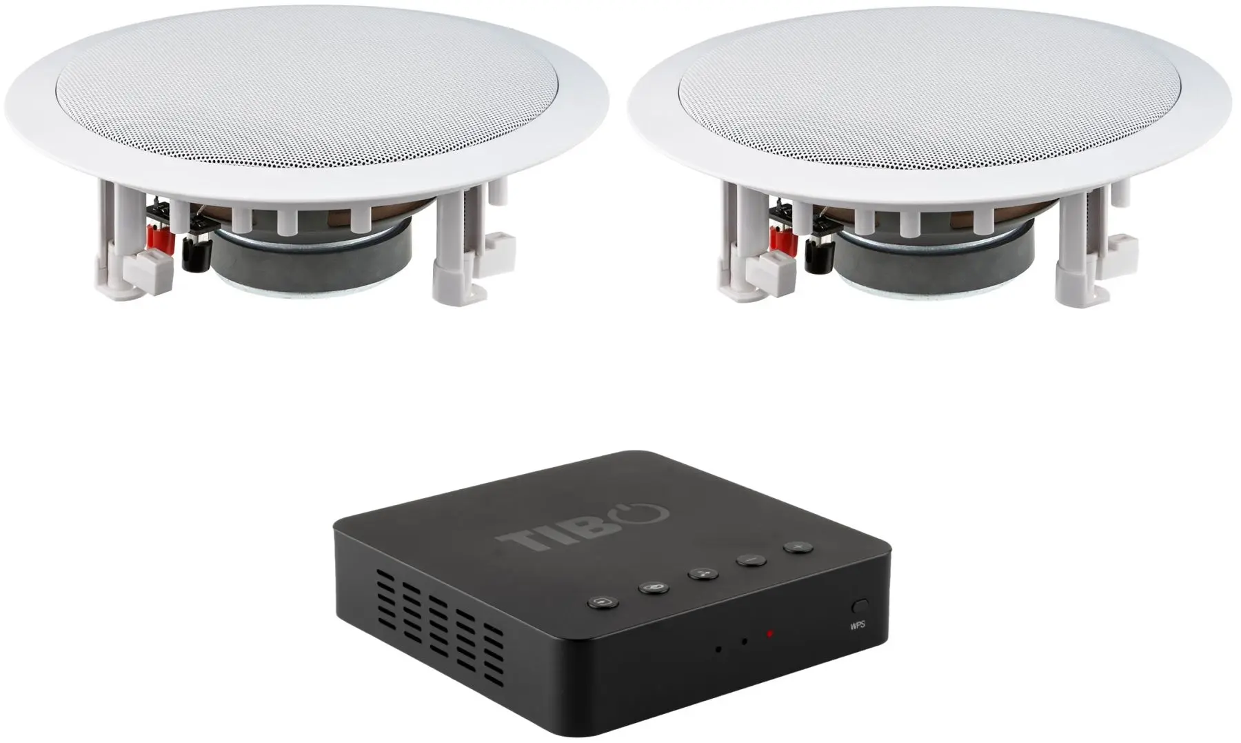Набор аудиостример + потолочная акустическая система Tibo Bond 4+AmbienTone R1 (Black/White)