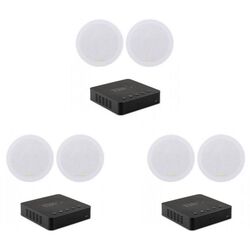 Набор аудиостример + потолочная акустическая система Tibo Bond 4+ AmbienTone R1 Setx3 (Black/White)