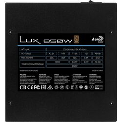 Sursa de alimentare AeroCool LUX 850W (Black) Thumb