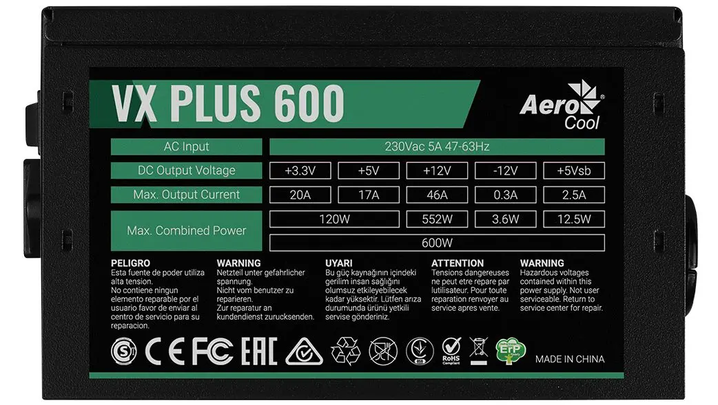 Sursa de alimentare AeroCool VX Plus 600 (Black) - 3