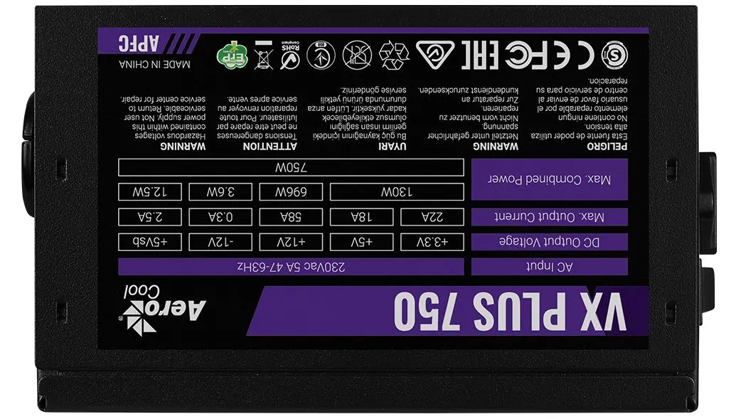 Sursa de alimentare AeroCool VX Plus 750W (Black) - 3