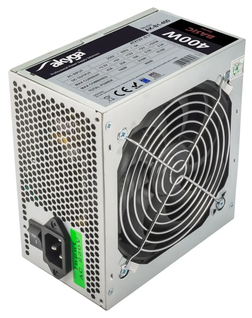 Блок питания Akyga AK-B1-400 (Silver) - 3