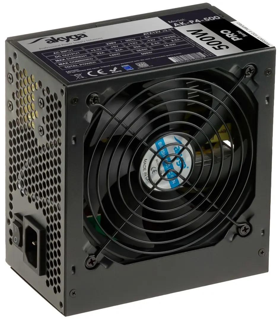 Блок питания Akyga AK-P4-500 (Black) - 2