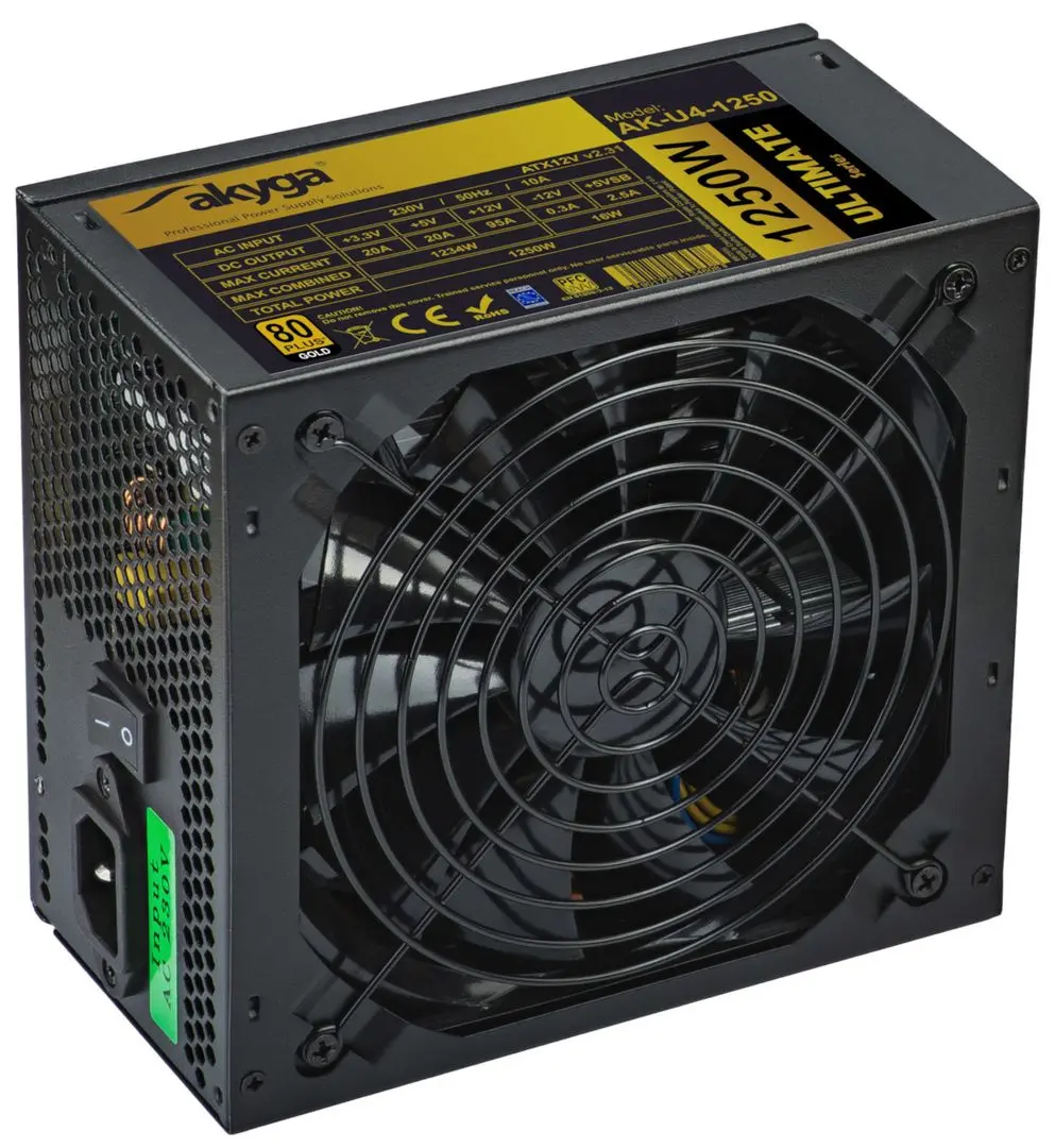 Sursa de alimentare Akyga AK-U4-1250 (Black)