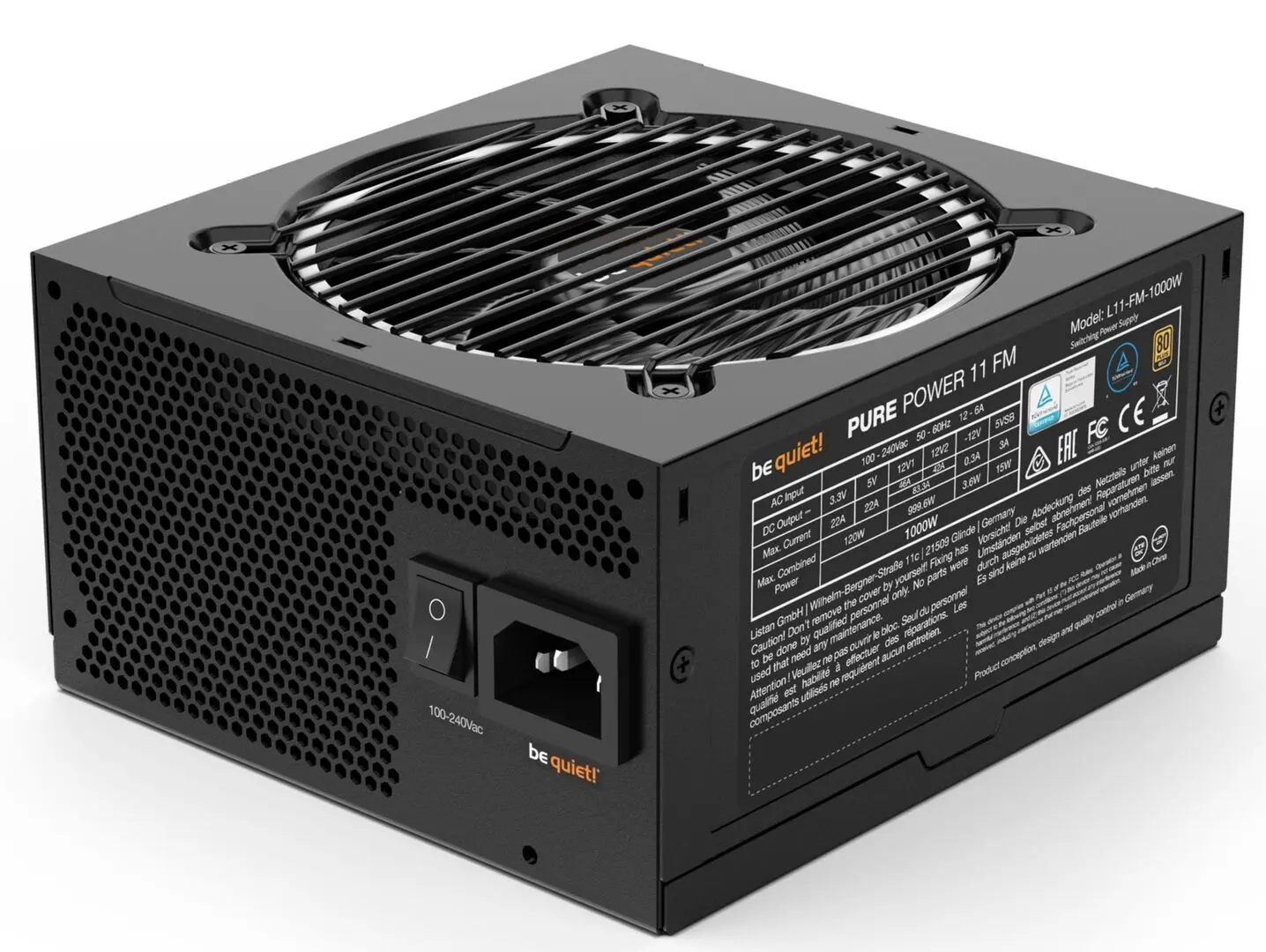 Sursa de alimentare Be quiet! Pure Power 11 FM 1000W 80+ Gold (Black)