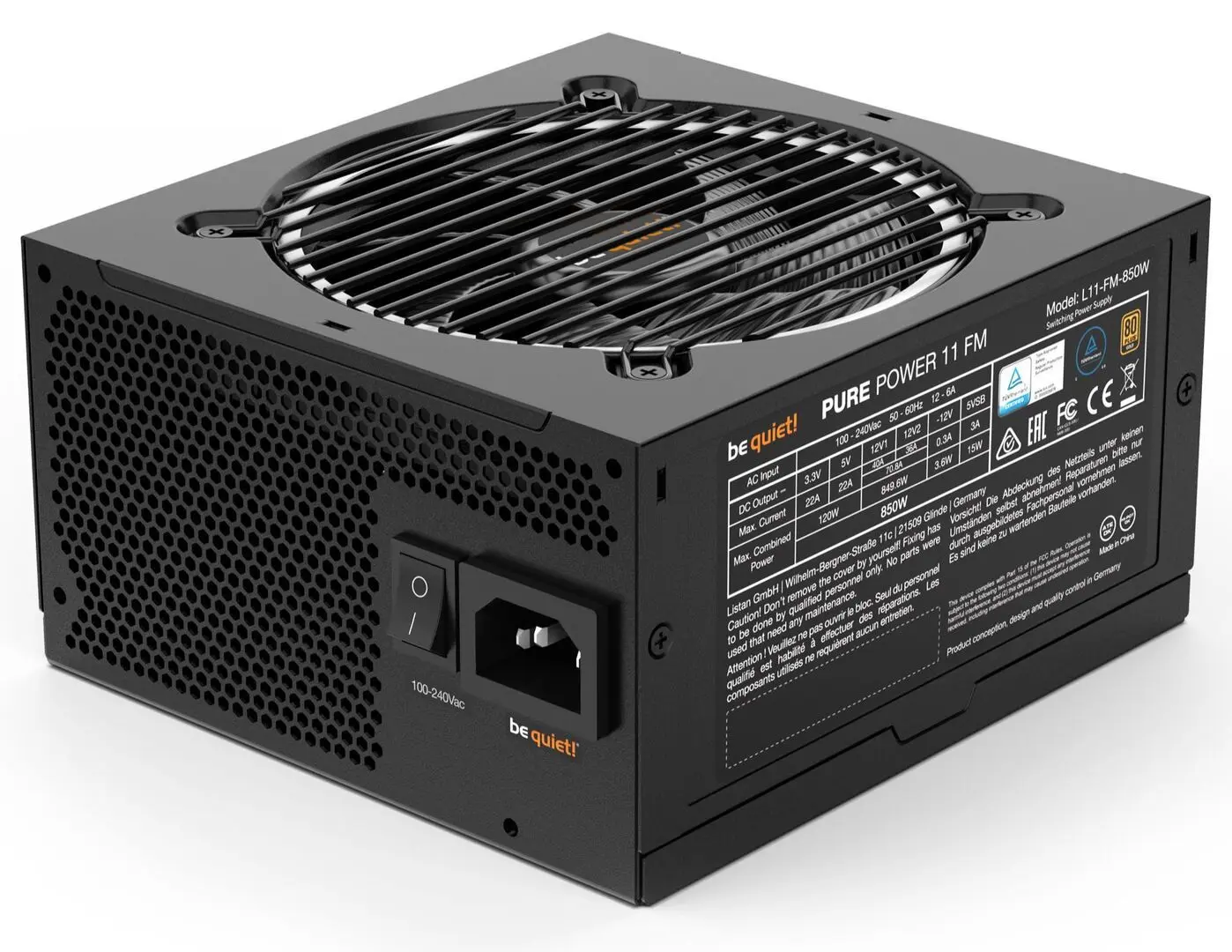 Sursa de alimentare Be quiet! Pure Power 11 FM 850W 80+ Gold (Black)