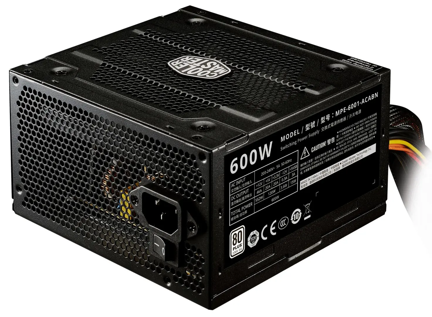 Блок питания Cooler Master Elite 600 230V V4 (Black) - 5