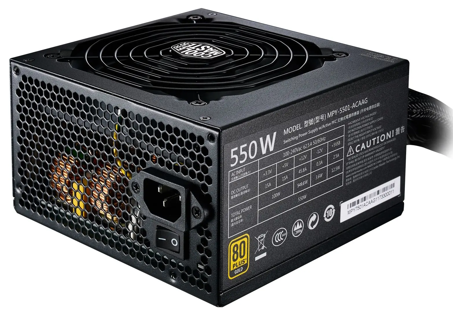 Блок питания Cooler Master MWE Gold 550W 80+ (Black)