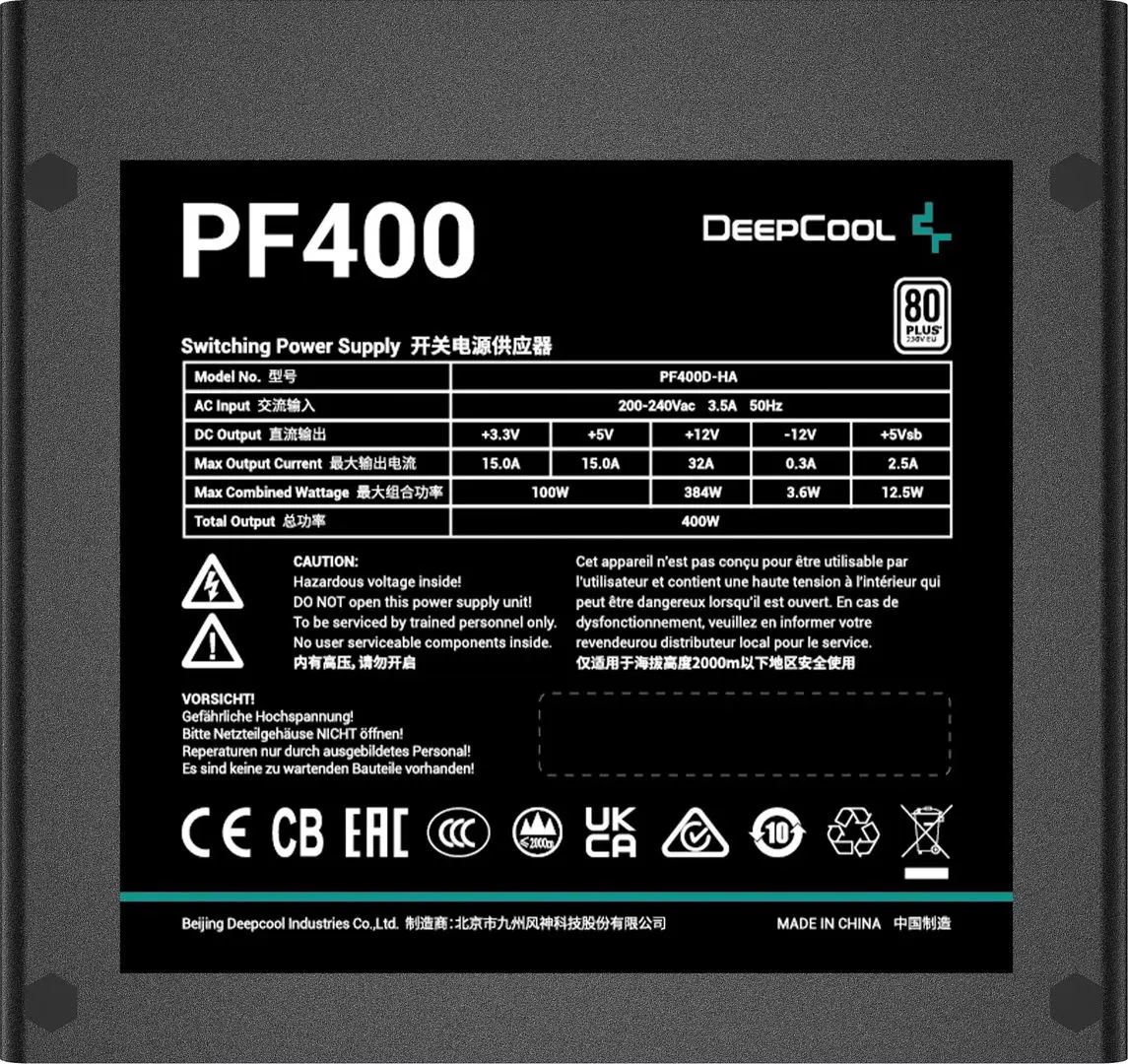 Блок питания Deepcool PF400 400W (Black)