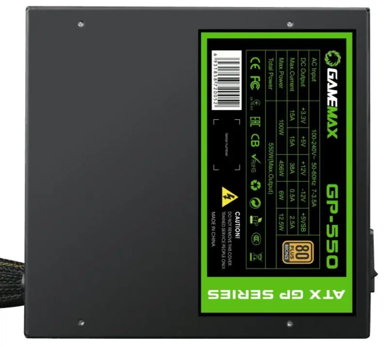 Блок питания Gamemax GP-550 80+ Bronze (Black)