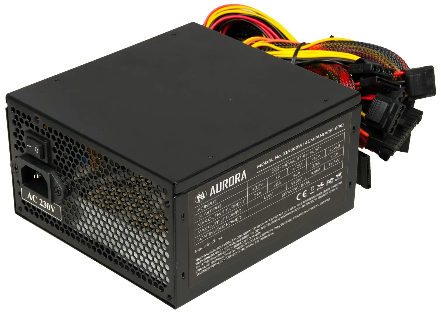 Блок питания iBOX Aurora 600W (Black)