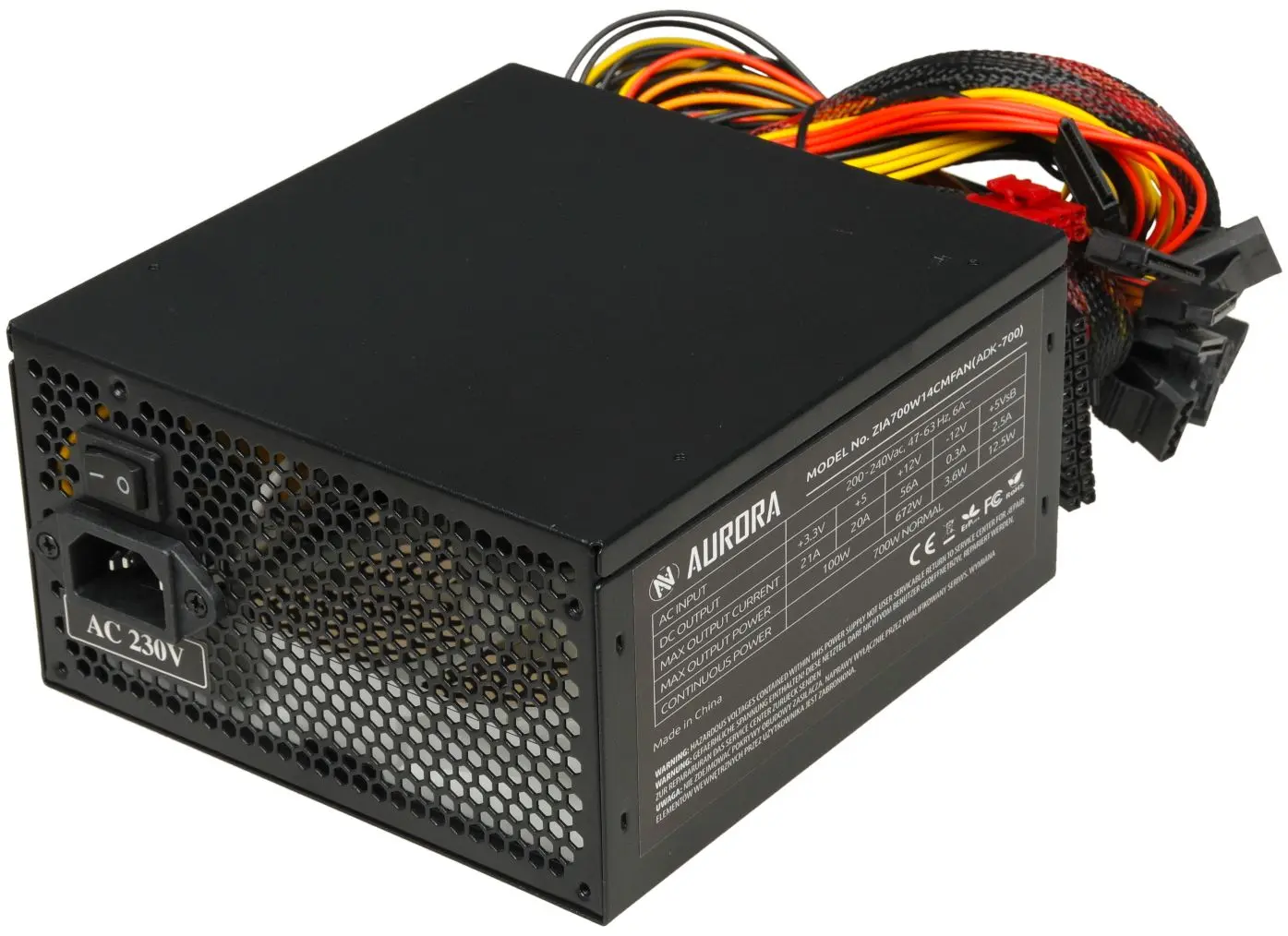 Блок питания iBOX Aurora 700W (Black)