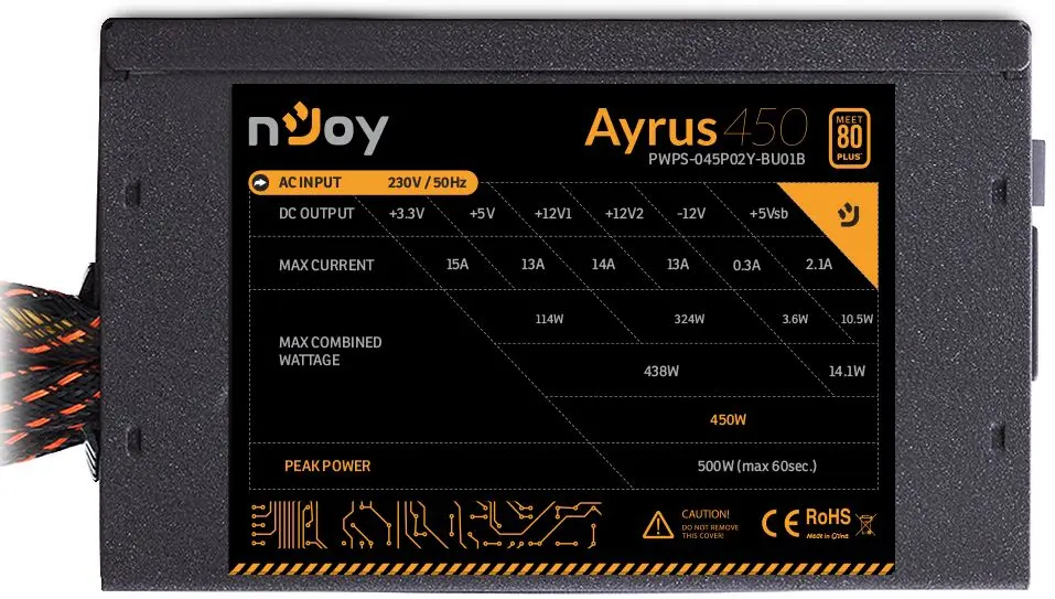 Sursa de alimentare nJoy Ayrus 450 (Black) - 5
