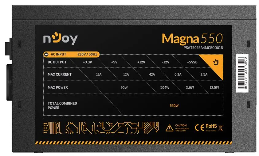 Sursa de alimentare nJoy Magna 550 80+ Bronze (Black) - 8