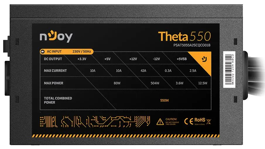 Sursa de alimentare nJoy Theta 550 80+ Bronze (Black) - 6