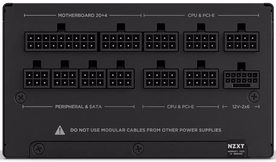 Блок питания NZXT C1000 Gold ATX 3.1 PA-0G2BB-EU 1000W (Matte Black)