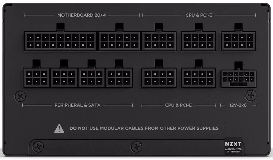 Блок питания NZXT C1200 Gold ATX 3.1 PA-2G2BB-EU 1200W (Matte Black)