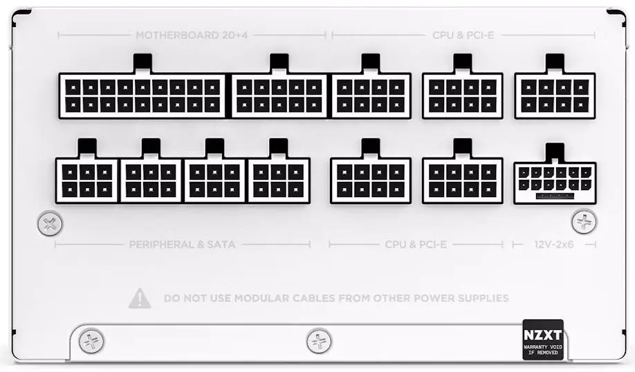 Блок питания NZXT C1200 Gold ATX 3.1 PA-2G2BW-EU 1200W (Matte White)