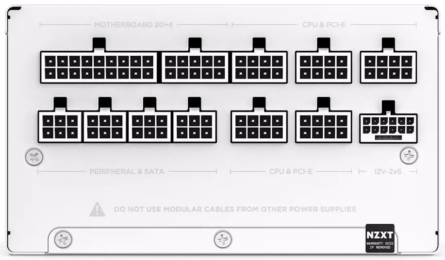 Блок питания NZXT C850 Gold ATX 3.1 PA-8G2BW-EU (Matte White)