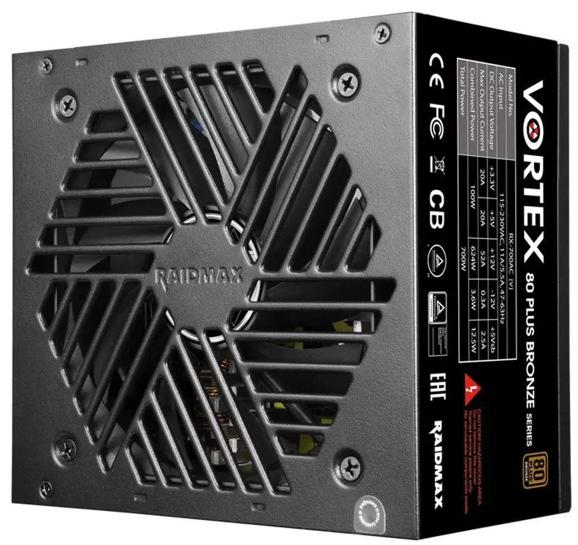 Sursa de alimentare Raidmax Vortex 80 Plus Bronze RX-700AC-V (Black)