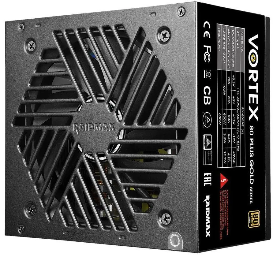 Sursa de alimentare Raidmax Vortex 80 Plus Gold RX-600AE-V (Black)