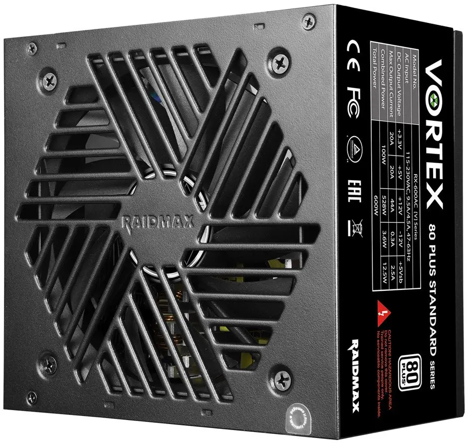 Sursa de alimentare Raidmax Vortex 80 Plus Standard RX-600AC-V (Black)