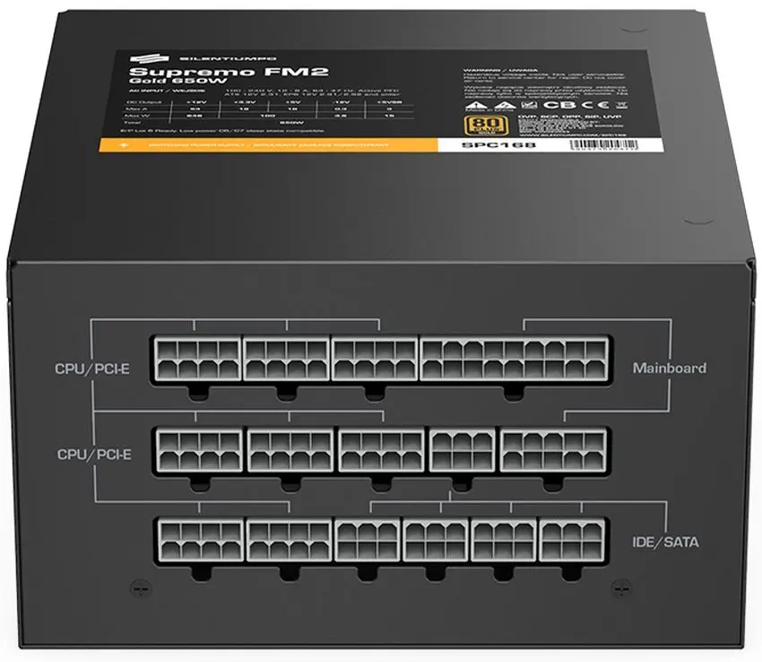 Блок питания SilentiumPC Supremo FM2 Gold 650W (Black) - 3