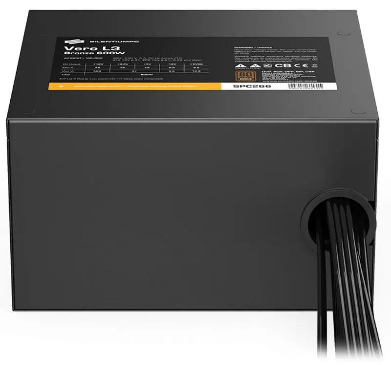 Блок питания SilentiumPC Vero L3 Bronze 600W (Black) - 8