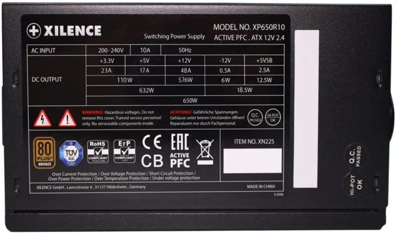 Блок питания Xilence Gaming Series XP650R10 650W (Black/Red)