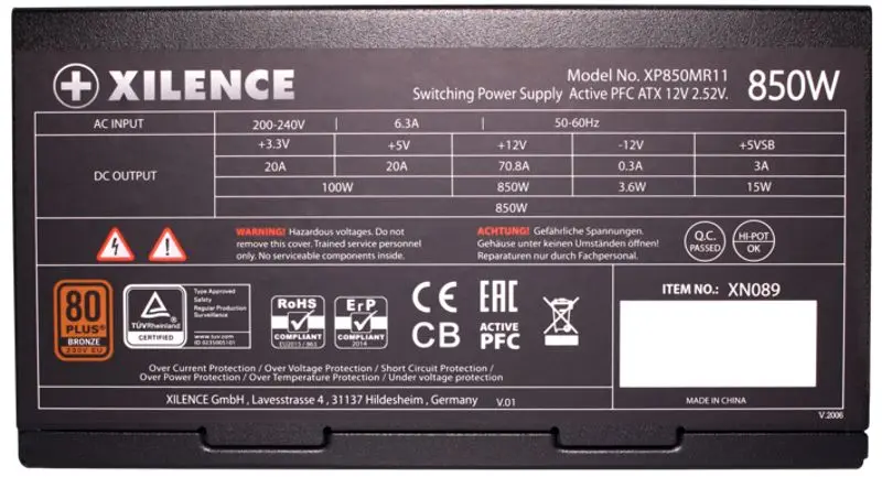Sursa de alimentare Xilence Performance A+ III XP850MR11 850W (Black)