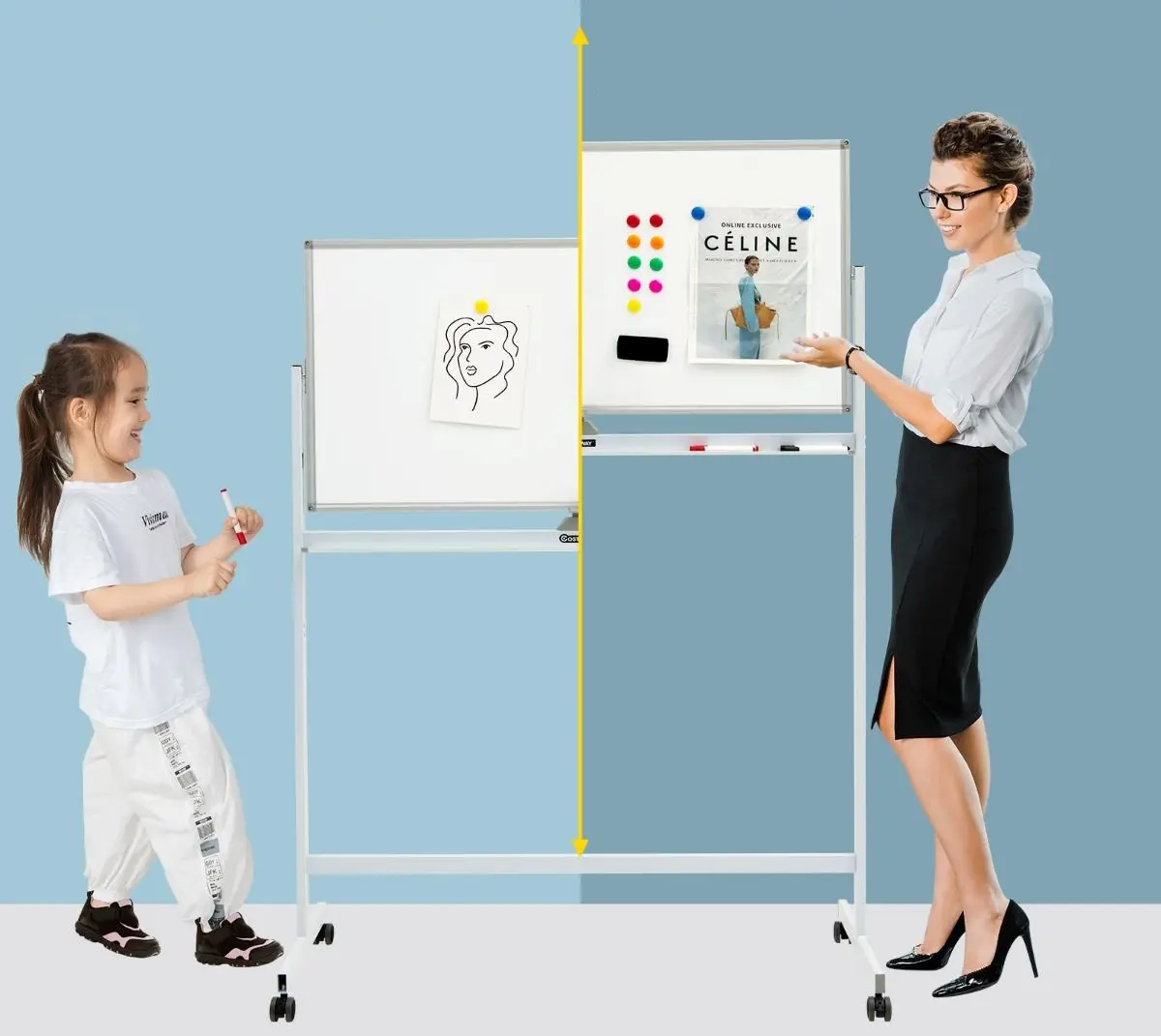 Магнитная доска Costway CB10390WH (White)