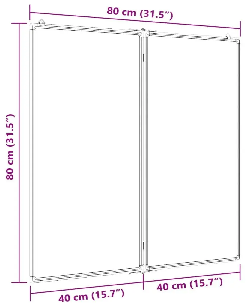 Складная магнитная доска VidaXL 4005351 (White)