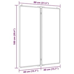 Tabla magnetica pliabila VidaXL 4005352 (White) Thumb