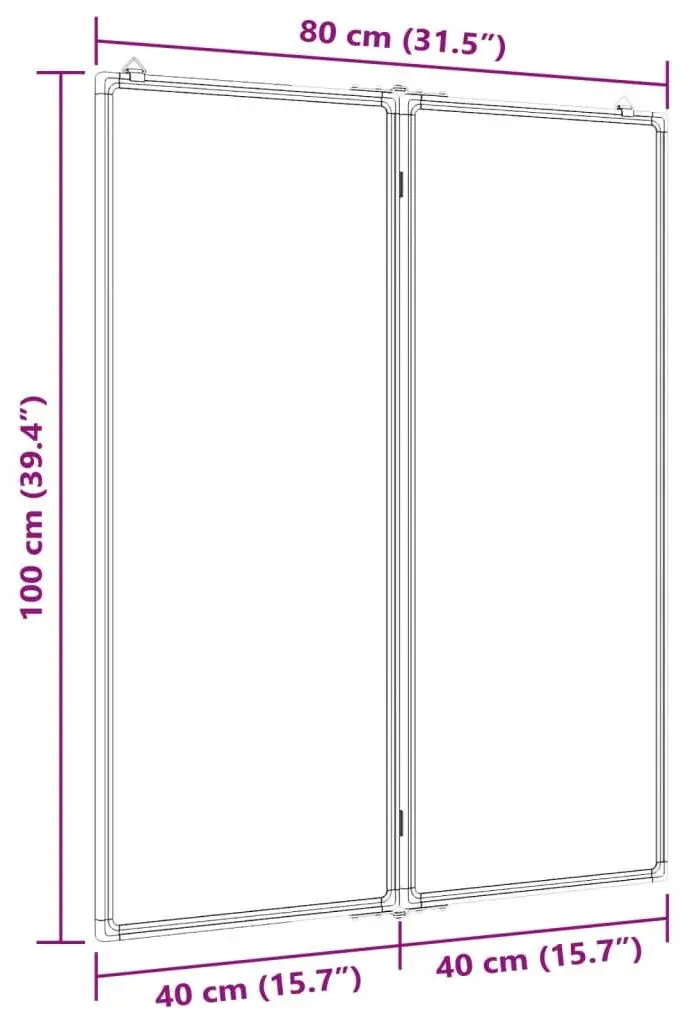 Tabla magnetica pliabila VidaXL 4005352 (White)