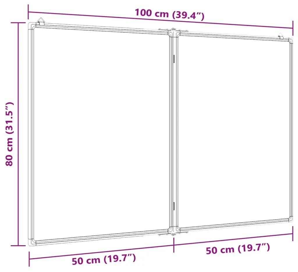 Tabla magnetica pliabila VidaXL 4005353 (White)
