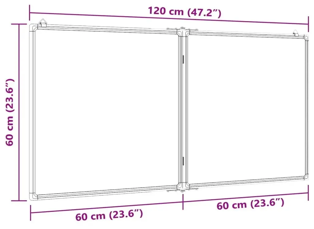 Складная магнитная доска VidaXL 4005355 (White)