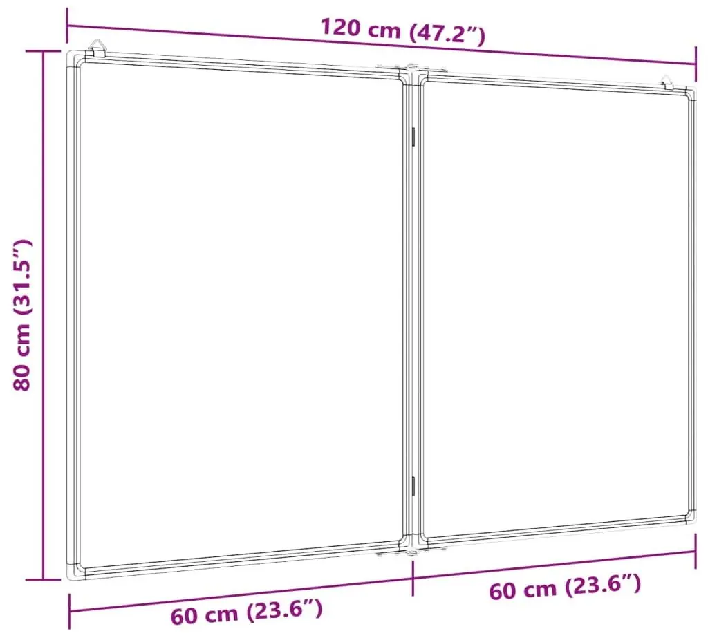 Tabla magnetica pliabila VidaXL 4005356 (White)