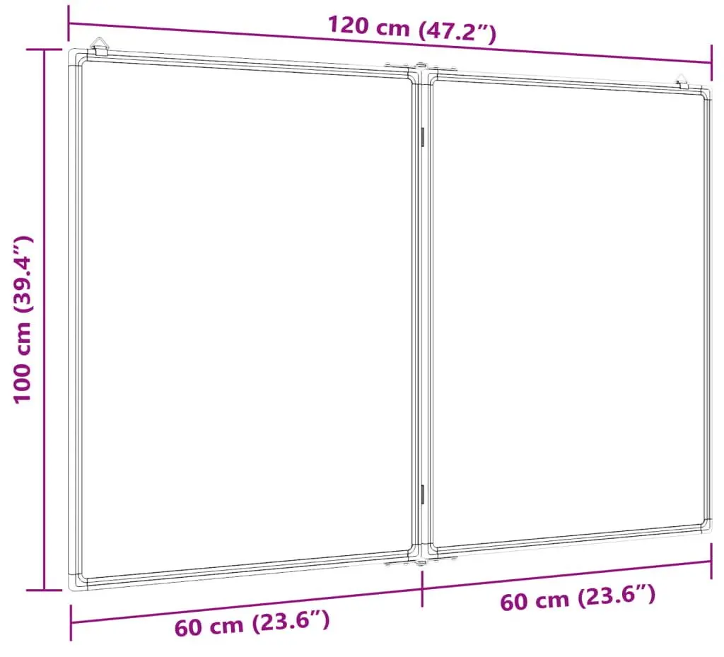 Складная магнитная доска VidaXL 4005357 (White)