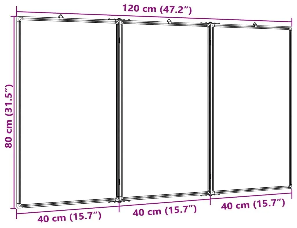 Tabla magnetica pliabila VidaXL 4005358 (White)