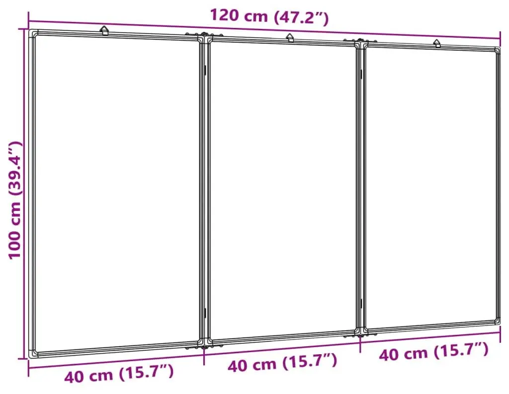 Складная магнитная доска VidaXL 4005359 (White) - 6